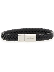 Paul Smith Braided Logo Engraved Bracelet