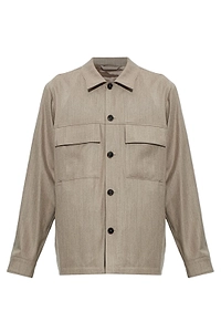 Paul Smith Wool Overshirt With Patch Pockets