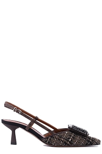 Paul Warmer Loulou Slingback Embellished Pumps