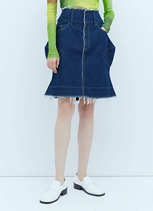 Paula Canovas Del Vas Spiky Denim Midi Skirt