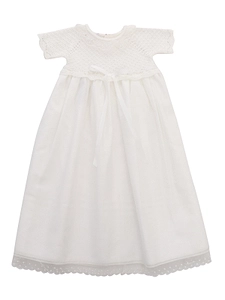 Paz Rodriguez Laced Short-Sleeved Dress