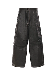 Pdf Channel Wide-Leg Cargo Pants