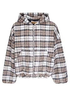 Pdf Forte Checked Zip-Up Hoodie