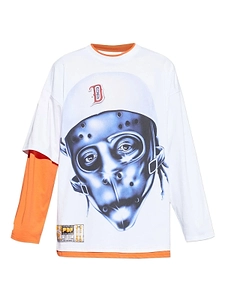 Pdf Mask Print Layered Long-Sleeve T-Shirt