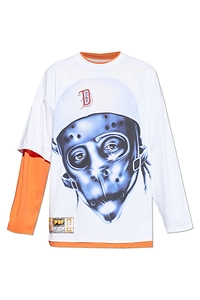 Pdf Mask Printed Layered Long-Sleeved T-Shirt