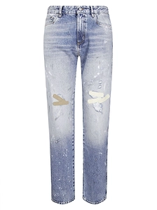 Pdf Nico Distressed Straight-Leg Jeans