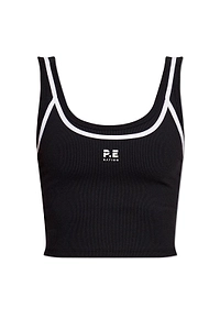 P.E Nation Forwsrd Ribbed Crop Performance Top