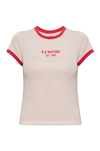 P.E Nation Reval Baby Logo Ringer T-Shirt