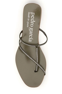 Pedro Garcia Estee Rhinestone Flat Sandals