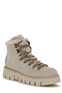 Pedro Garcia Salama Shearling Lace-Up Boots