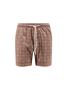 Peninsula Geometric Print Swim Shorts