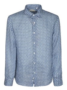 Peninsula Geometric Print Shirt