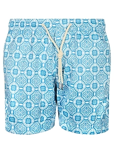Peninsula Geometric Print Swim Shorts