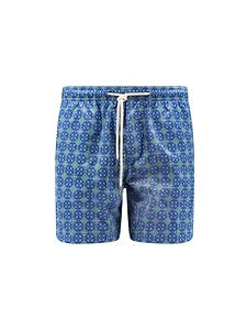 Peninsula Sea Print Drawstring Swim Shorts