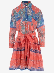Pep's Cannes Printed Shirt Dress