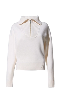 Perfect Moment Zip Collar Knitted Sweater