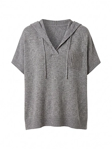 Peserico V-Neck Drawstring Hoodie