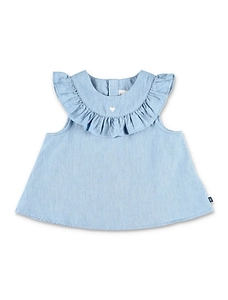 Petit Bateau Ruffled Sleeveless Baby Top