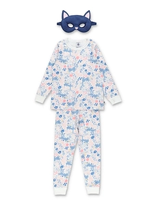 Petit Bateau Floral Cat Mask Pyjamas