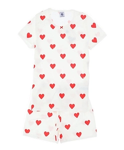 Petit Bateau Heart-Detailed Pajamas