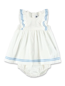 Petit Bateau Ruffled Sailor Baby Dress
