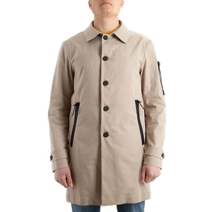Peuterey Single-Breasted Logo Patch Coat