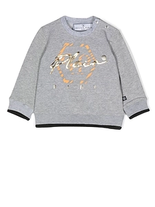 Philipp Plein Junior Logo-Print Crewneck Sweatshirt