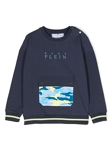 Philipp Plein Junior Logo Printed Crewneck Sweatshirt