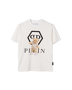 Philipp Plein Junior Logo Printed Crewneck T-Shirt