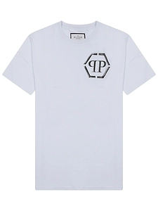 Philipp Plein Round Neck Ss Hexagon Jersey T-Shirt