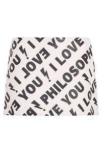 Philosophy Di Lorenzo Serafini Allover Logo Mini Skirt