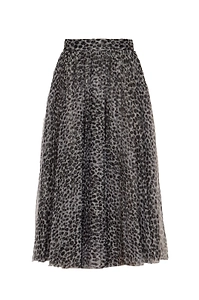 Philosophy Di Lorenzo Serafini Animal Printed Flared Midi Skirt