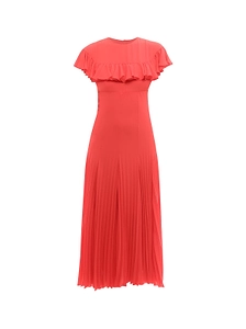 Philosophy Di Lorenzo Serafini Pleated Ruffle-Detailed Dress