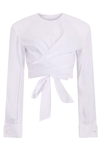 Philosophy Di Lorenzo Serafini Wrap Cropped Top