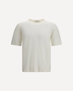 Piacenza Cashmere Short Sleeve Crewneck Sweater