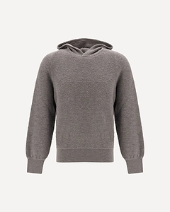 Piacenza Cashmere Ribbed Hooded Sweater