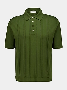 Piacenza Cashmere Short Sleeved Knitted Polo Shirt