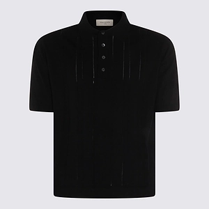 Piacenza Cashmere Textured Knit Polo Shirt