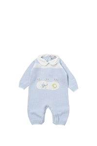 Piccola Giuggiola Peter Pan Collar Crotch Fastened Tracksuit