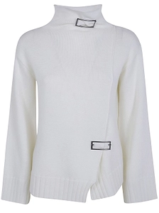 Pierantoniogaspari Buckle Detail Knitted Sweater