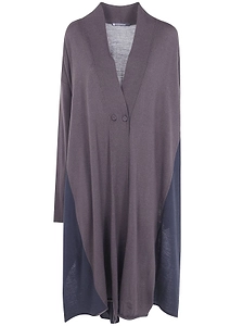 Pierantoniogaspari Bicolor Draped Cardigan