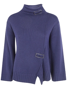 Pierantoniogaspari Buckle Detail Knitted Sweater