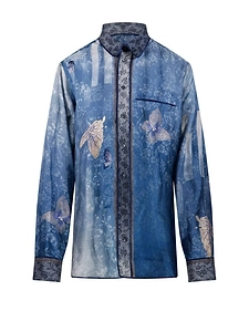 Pierre-Louis Mascia Aloe Printed Long-Sleeve Shirt