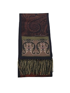 Pierre-Louis Mascia Aloeuw Jacquard Fringe Scarf