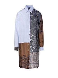 Pierre-Louis Mascia Alomhi Patchwork Long Shirt