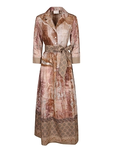 Pierre-Louis Mascia Diomede Printed Belted Dress