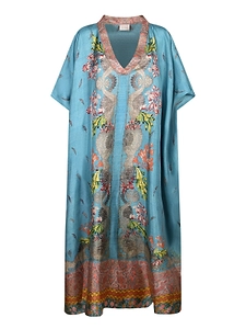 Pierre-Louis Mascia Floral Geometric Kaftan Dress