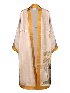 Pierre-Louis Mascia Floral Trim Kimono Coat