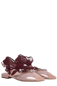 Pinko Bow Pointed Toe Slingback Pumps