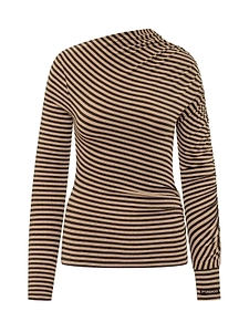 Pinko Lilium Ruched One-Shoulder Knitted Top